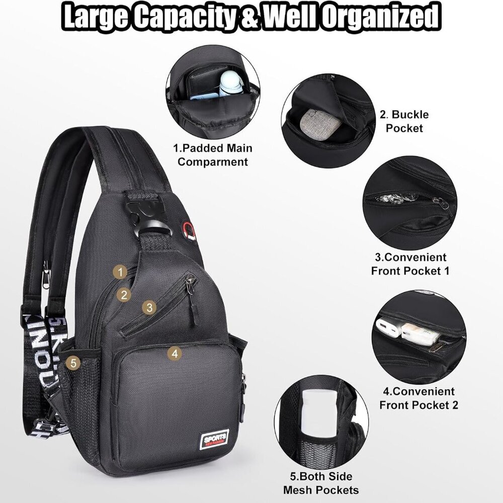 Versatile Convertible Sling Backpack For Men & Wo… - image 5